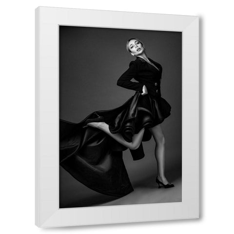 Dance... White Modern Wood Framed Art Print by Behzadi Boroujeni, Amir