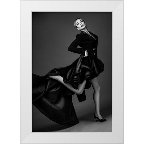 Dance... White Modern Wood Framed Art Print by Behzadi Boroujeni, Amir