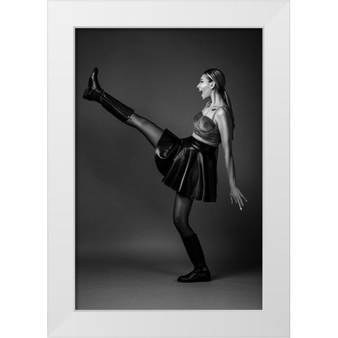 Scream! White Modern Wood Framed Art Print by Behzadi Boroujeni, Amir