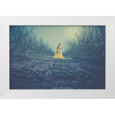 Winter Dance White Modern Wood Framed Art Print by Levy, Sharon