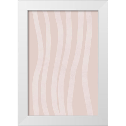 Simple Lines No 1 White Modern Wood Framed Art Print by uplusmestudio