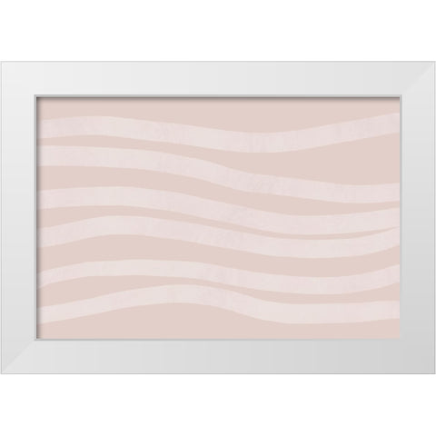 Simple Lines No 1 White Modern Wood Framed Art Print by uplusmestudio