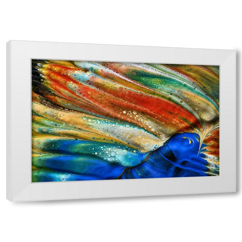 The Blue Fish White Modern Wood Framed Art Print by Westum, Heidi