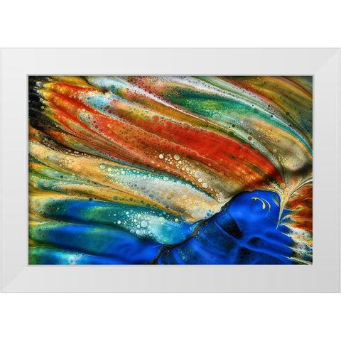 The Blue Fish White Modern Wood Framed Art Print by Westum, Heidi