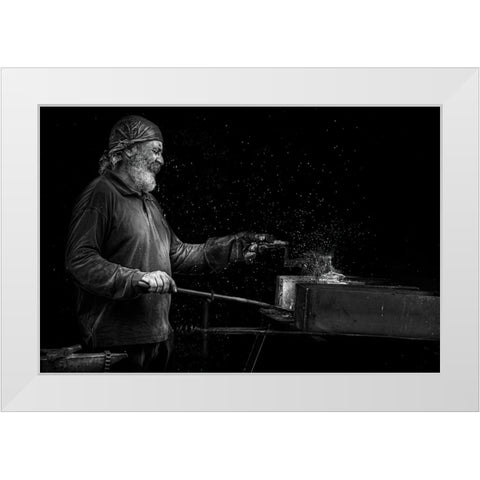 The Stars Maker White Modern Wood Framed Art Print by Benezech, Martine