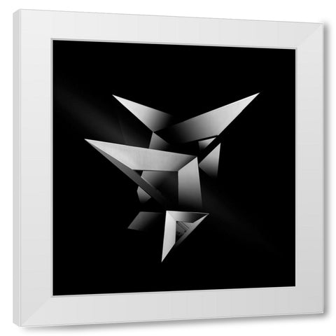 Connected 2 White Modern Wood Framed Art Print by Gong, Yanyan