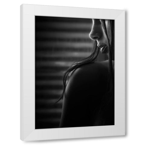 Waiting White Modern Wood Framed Art Print by Fidanza, Toni