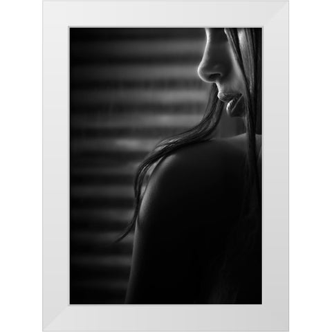 Waiting White Modern Wood Framed Art Print by Fidanza, Toni