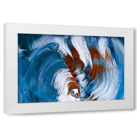The Snake And The Clovn White Modern Wood Framed Art Print by Westum, Heidi