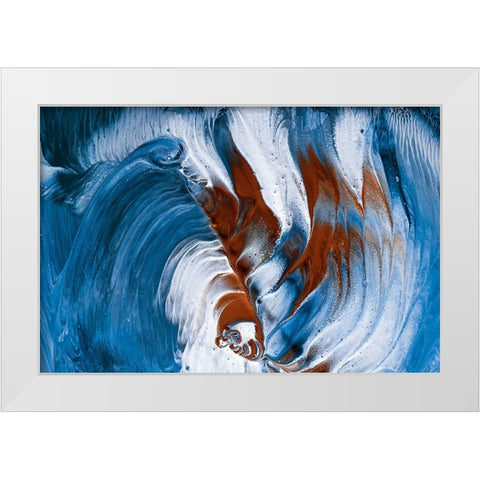 The Snake And The Clovn White Modern Wood Framed Art Print by Westum, Heidi
