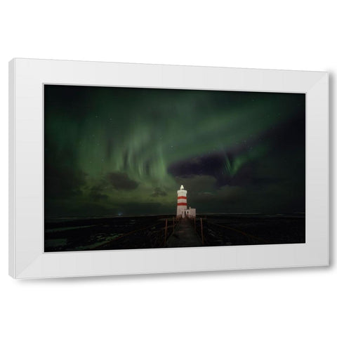Travel Into A Lighthouse White Modern Wood Framed Art Print by Nunez Buj, Rodrigo