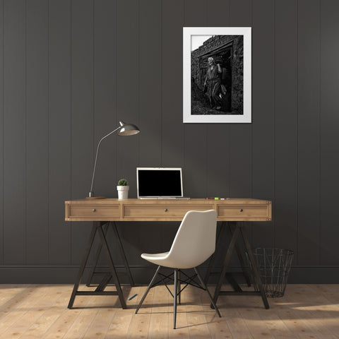 Untitled White Modern Wood Framed Art Print by Hishamtwhed