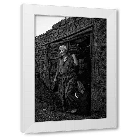 Untitled White Modern Wood Framed Art Print by Hishamtwhed