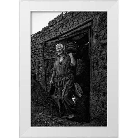 Untitled White Modern Wood Framed Art Print by Hishamtwhed