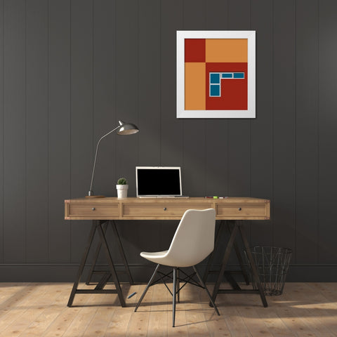 Abstract - Holon Israel White Modern Wood Framed Art Print by Orbach, Arnon