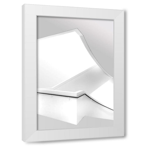 Crossed Lines White Modern Wood Framed Art Print by Van Son, Greetje