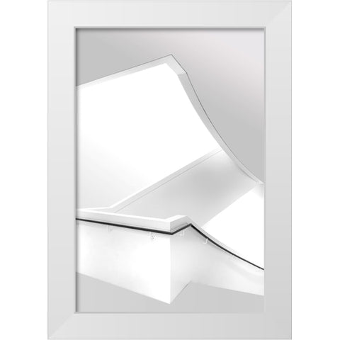 Crossed Lines White Modern Wood Framed Art Print by Van Son, Greetje