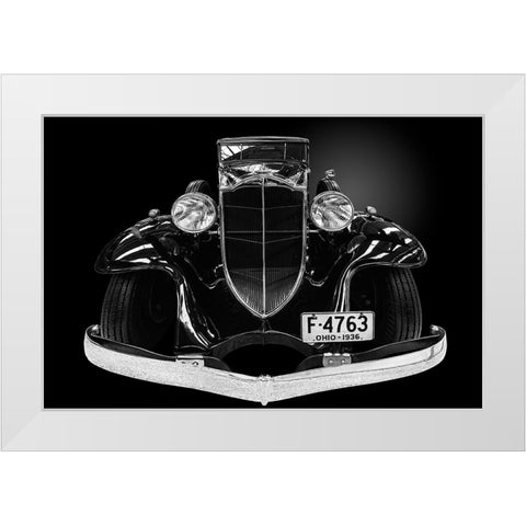 The Packard Light-Eight White Modern Wood Framed Art Print by Weber, Roland