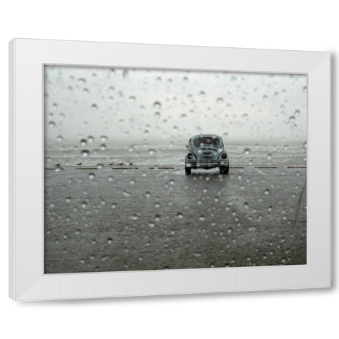 Off Season White Modern Wood Framed Art Print by Strelok