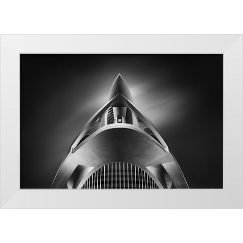 Palau De Les Arts White Modern Wood Framed Art Print by Figueras, Antoni