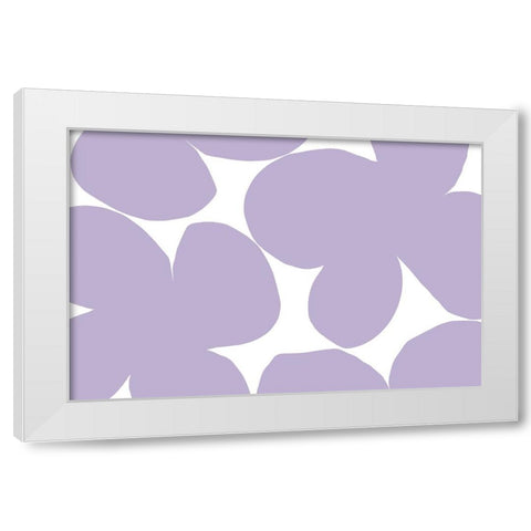 Clumsy Flowers No 1 White Modern Wood Framed Art Print by uplusmestudio