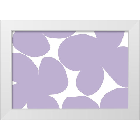 Clumsy Flowers No 1 White Modern Wood Framed Art Print by uplusmestudio