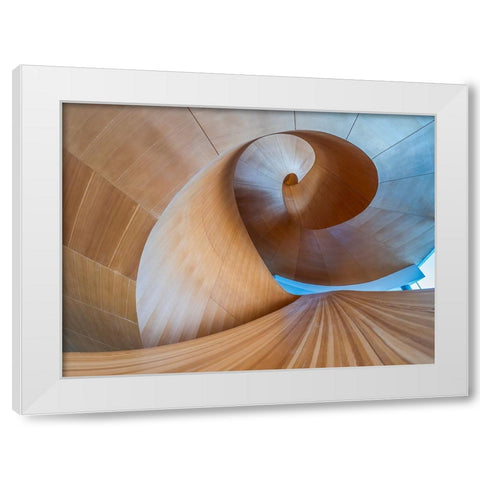 Toronto Ago Staircase -1 White Modern Wood Framed Art Print by Luo, Edwin