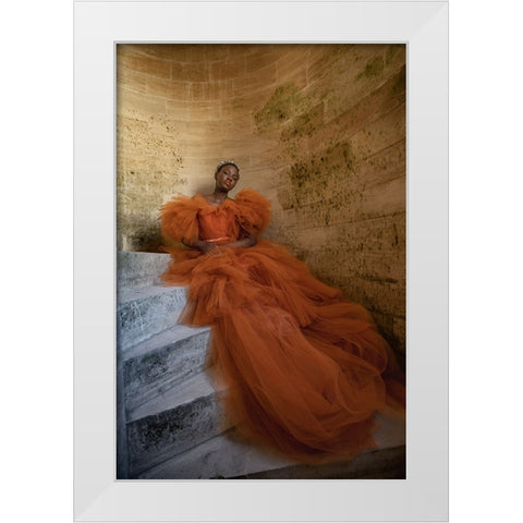 Beauty In Orange 1 White Modern Wood Framed Art Print by Dixon, Colin