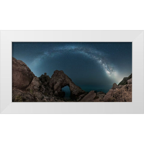 From Another Planet White Modern Wood Framed Art Print by Jose Guillen, Manuel