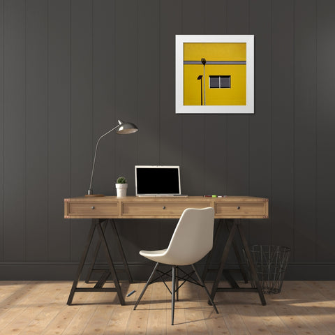 Urban Minimalism White Modern Wood Framed Art Print by Schuster, Inge
