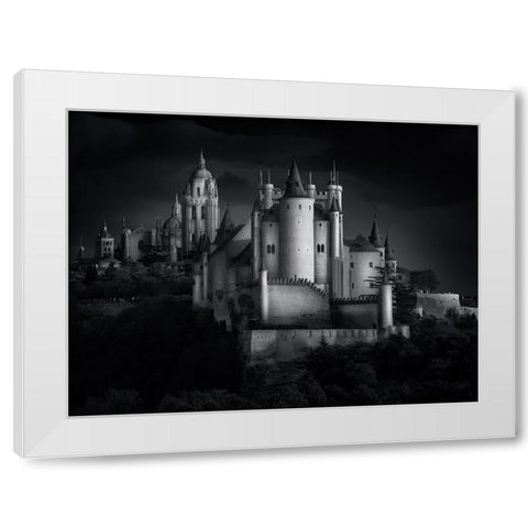 Segovia Medieval White Modern Wood Framed Art Print by Garcia, Helena