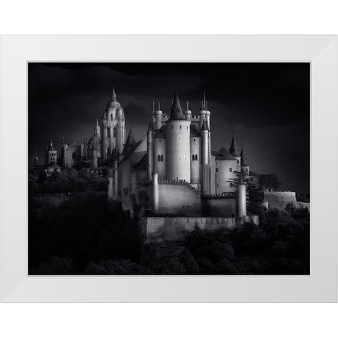 Segovia Medieval White Modern Wood Framed Art Print by Garcia, Helena