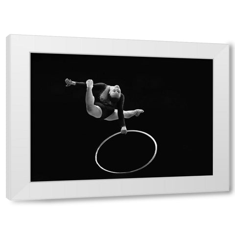 Flying White Modern Wood Framed Art Print by Li, Rob