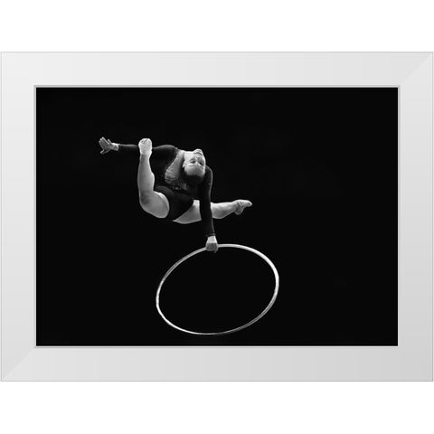Flying White Modern Wood Framed Art Print by Li, Rob