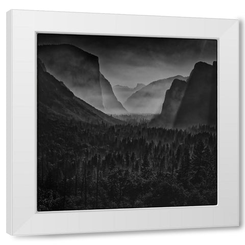 Tunnel View White Modern Wood Framed Art Print by Lin, Ning