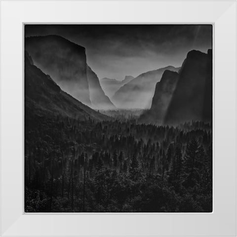 Tunnel View White Modern Wood Framed Art Print by Lin, Ning