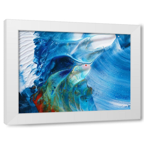 Flying Into The Waves White Modern Wood Framed Art Print by Westum, Heidi