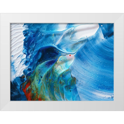 Flying Into The Waves White Modern Wood Framed Art Print by Westum, Heidi