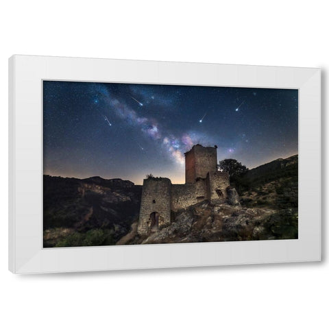 Una Lluvia De Estrellas... White Modern Wood Framed Art Print by Luis Seco, Juan