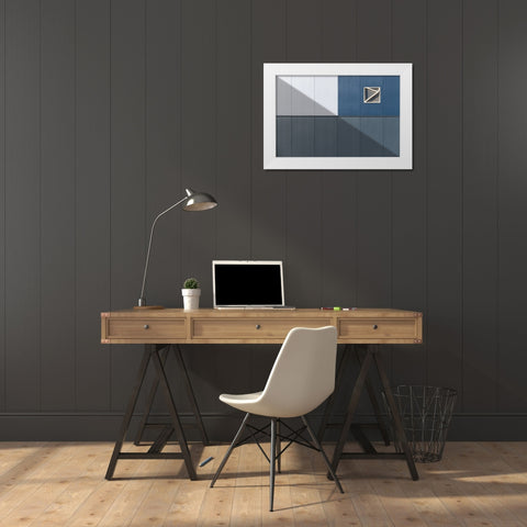 Diagonally White Modern Wood Framed Art Print by Comari, Andrea
