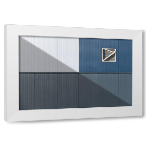 Diagonally White Modern Wood Framed Art Print by Comari, Andrea