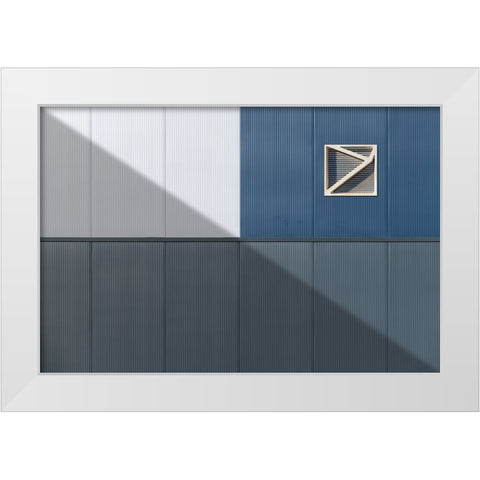 Diagonally White Modern Wood Framed Art Print by Comari, Andrea