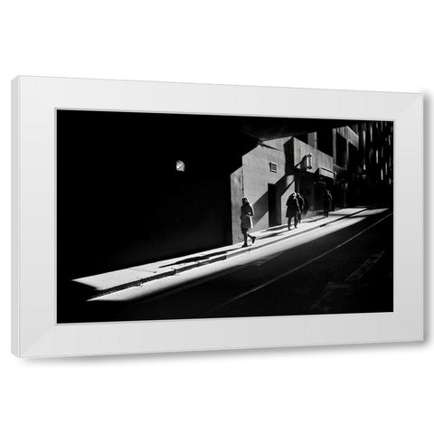 Shadow Of City Life White Modern Wood Framed Art Print by Li Wp, Allan