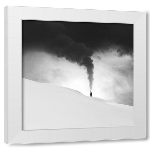 Baw White Modern Wood Framed Art Print by Nodeh, Mostafa