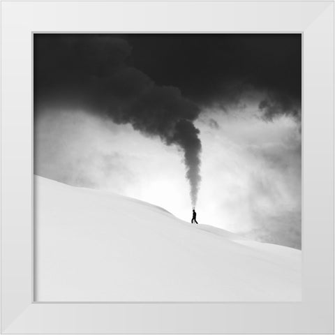 Baw White Modern Wood Framed Art Print by Nodeh, Mostafa