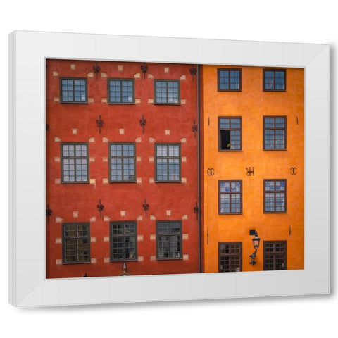 Gamla Stan White Modern Wood Framed Art Print by Kleimann, Stephanie