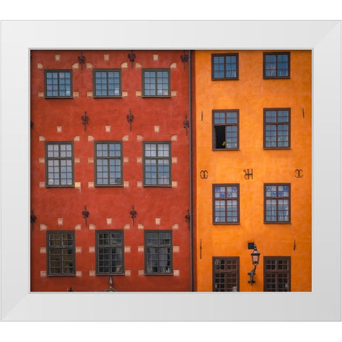 Gamla Stan White Modern Wood Framed Art Print by Kleimann, Stephanie