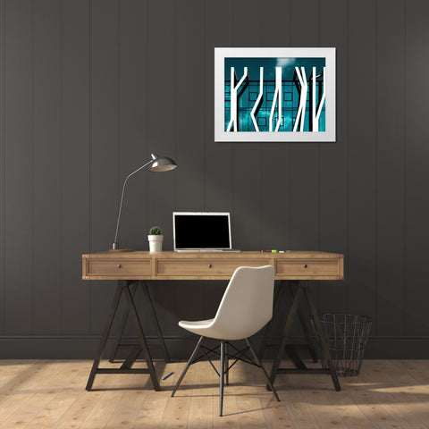 abstract facade White Modern Wood Framed Art Print by Auerbach, Markus