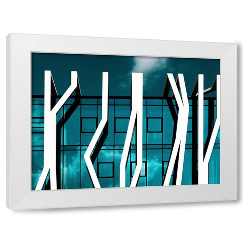 abstract facade White Modern Wood Framed Art Print by Auerbach, Markus