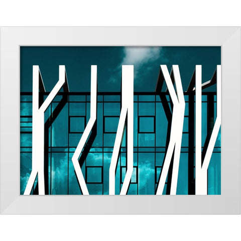 abstract facade White Modern Wood Framed Art Print by Auerbach, Markus